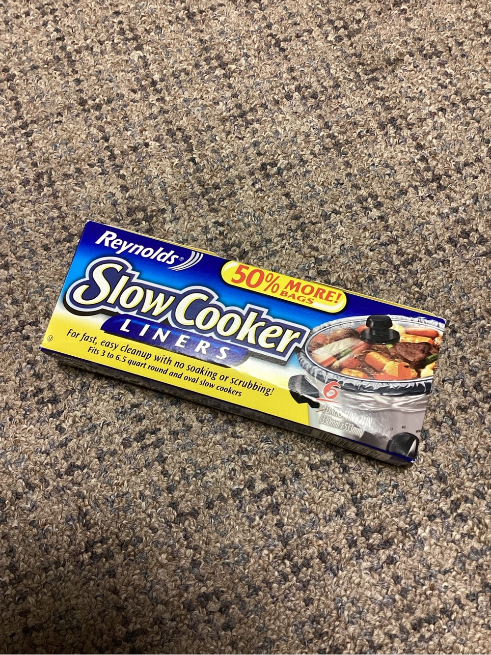 Reynolds Slow Cooker Liners * Fits 3 - 6.5 Quart Slow Cookers * Qty. 6 * NEW